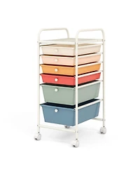 6 Drawer Rolling Storage Cart Scrapbook Paper Office Organizer