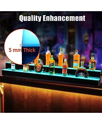 gaomon 60-Inch Acrylic Led Wine Display Rack - Remote Control, App-Controlled, Modern Design, Two-Step Shelf, and Home Bar Accessory