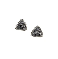 Crystal Cluster Triangle Stud Earrings