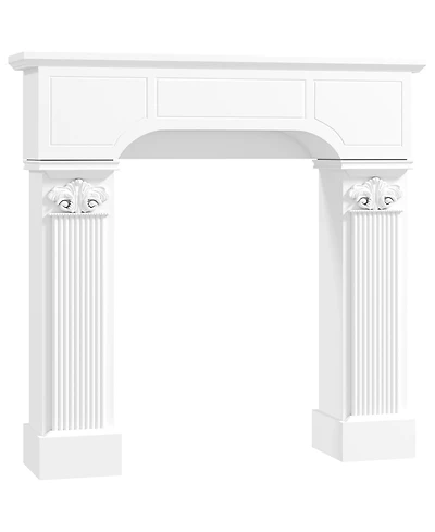 Homcom Baroque Fireplace Mantel, Fireplace Surround with Ionic Leg,