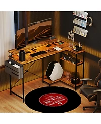 Homcom 58" Reversible L Shaped Desk, Corner Computer Desk,