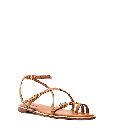 Schutz Women's Annete Round Toe Flat Sandals
