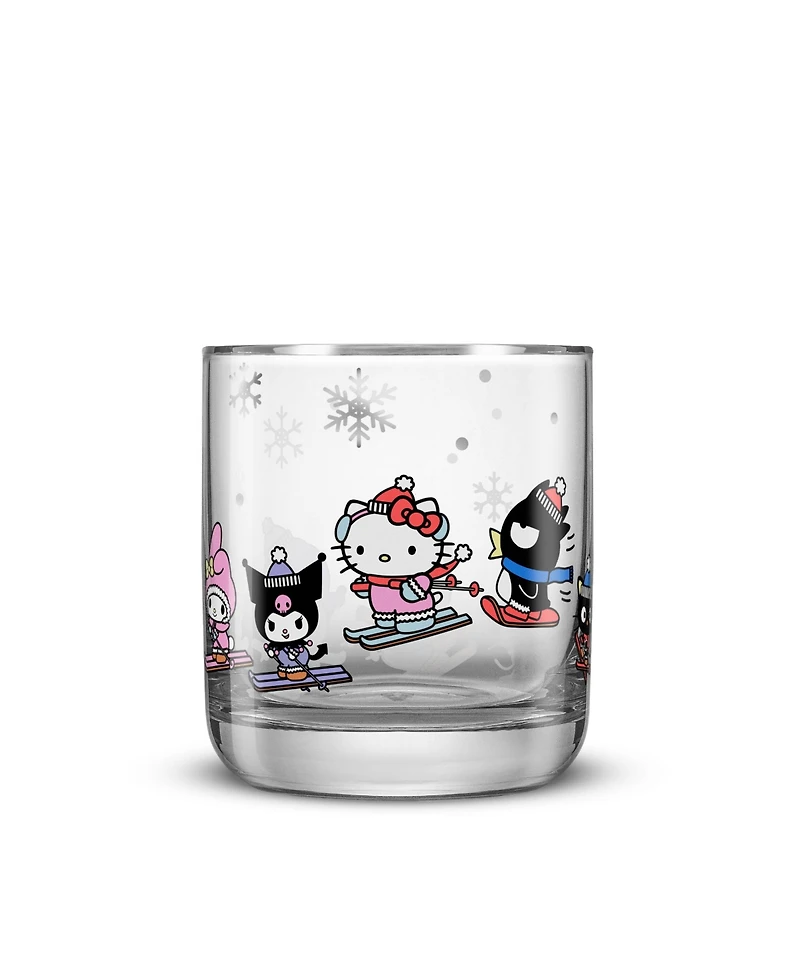 JoyJolt Hello Kitty and Friends Winter Wonderland Short Glasses, Set of 4