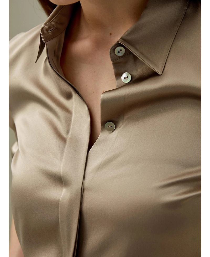 Lilysilk Women's Elegant Silhouette Silk Shirt