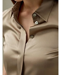 Lilysilk Women's Elegant Silhouette Silk Shirt