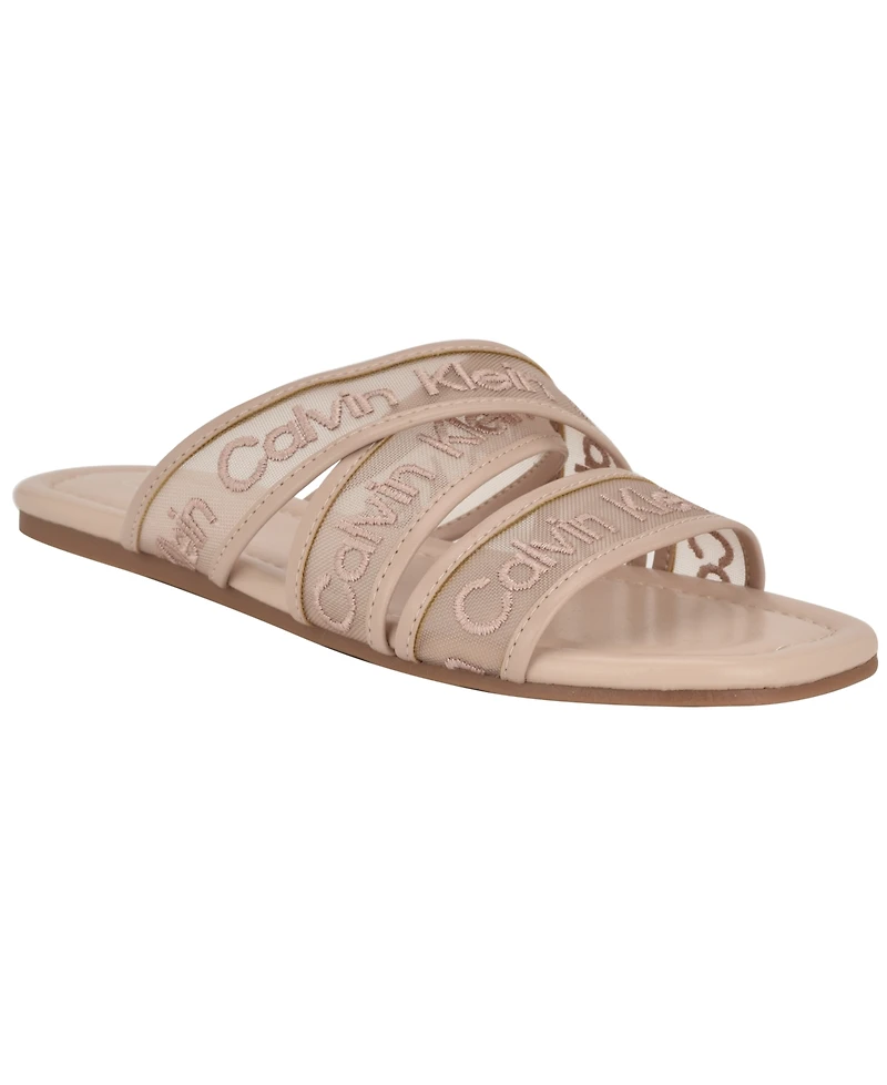 Calvin Klein Women's Bestina Strappy Logo Sandals