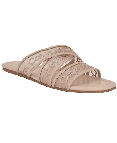 Calvin Klein Women's Bestina Strappy Logo Sandals