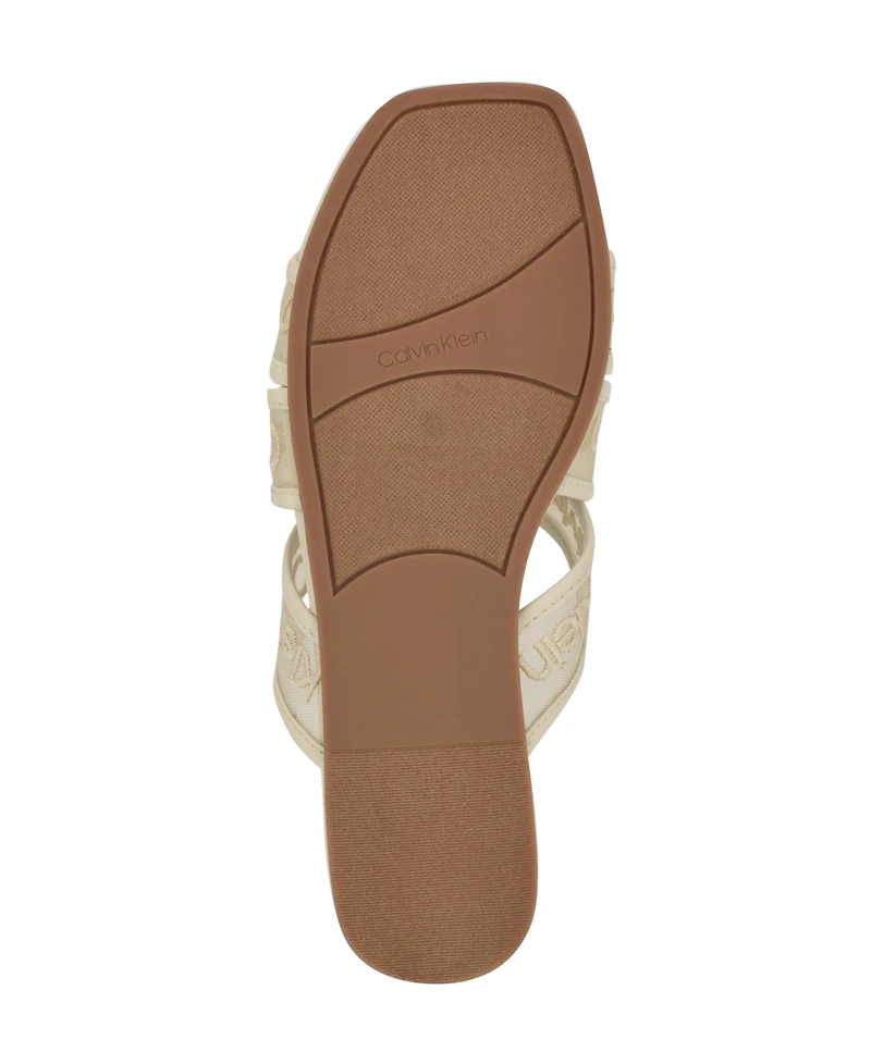 Calvin Klein Women's Bestina Strappy Logo Sandals