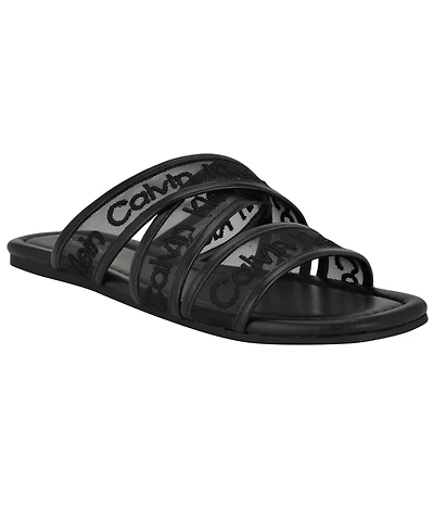Calvin Klein Women's Bestina Strappy Logo Sandals