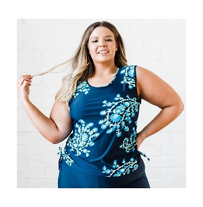 Calypsa Plus Closed Back Maya Swim Top