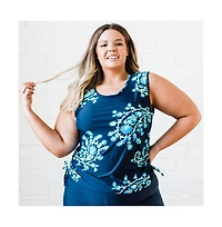 Calypsa Plus Closed Back Maya Swim Top