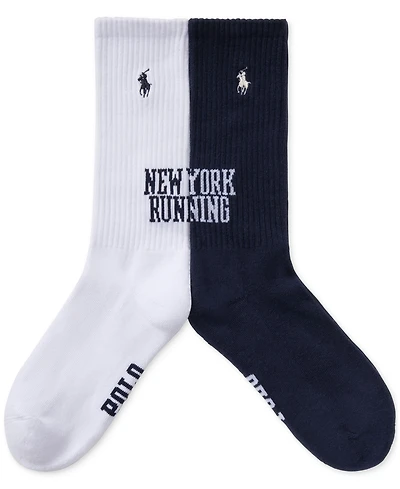 Polo Ralph Lauren Men's 2-Pk. New York Running Crew Socks