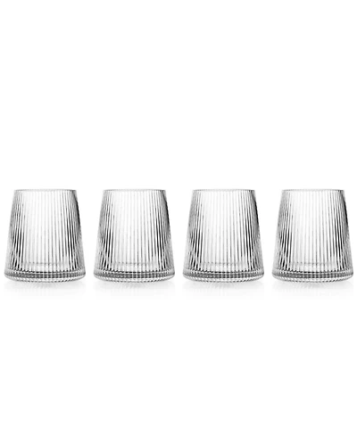 Godinger Sullivan Street Fluted Stemless Wine Glasses, Set of 4