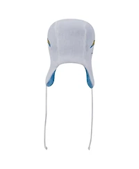 New Era Men's White Los Angeles Chargers Helmet Head Trapper Knit Hat
