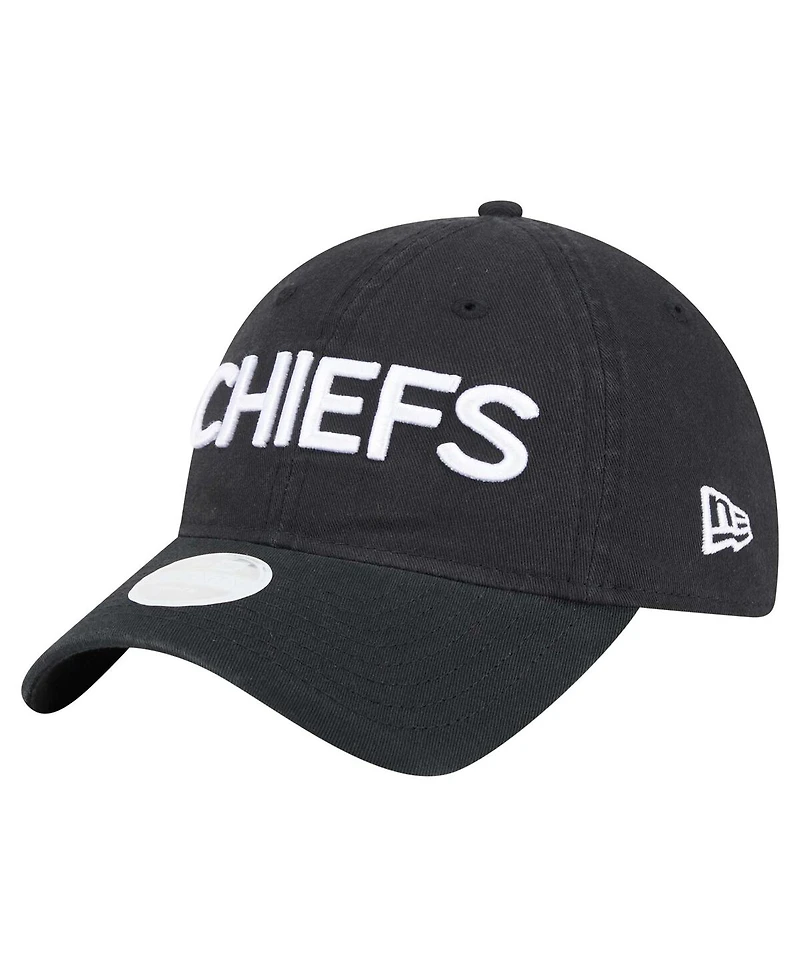 New Era Women's Black Kansas City Chiefs Cece 9TWENTY Adjustable Hat