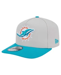 New Era Men's Stone Miami Dolphins Decent 9FIFTY A-Frame Snapback Hat