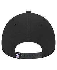 New Era Men's Black New York Mets 9FORTY A-Frame Adjustable Hat