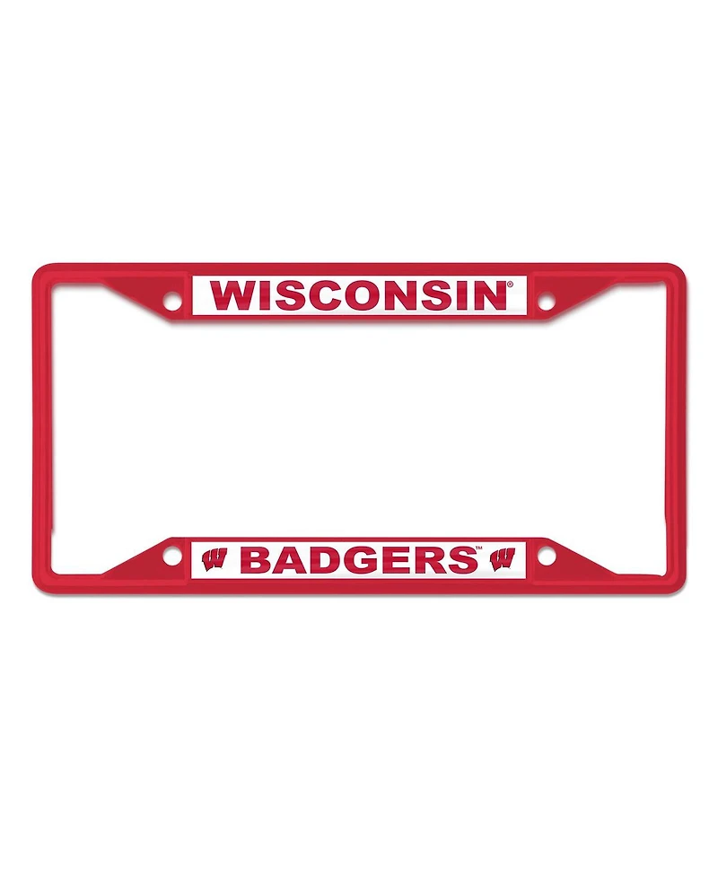Wincraft Red Wisconsin Badgers Chrome Color License Plate Frame