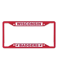 Wincraft Red Wisconsin Badgers Chrome Color License Plate Frame