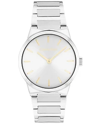 Calvin Klein Women's Ck Linear Elegance Silver Tone Stainless Steel Bracelet Watch
