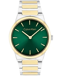 Calvin Klein Women's Ck Linear Elegance Two-Tone Stainless Steel Bracelet Watch, 36mm