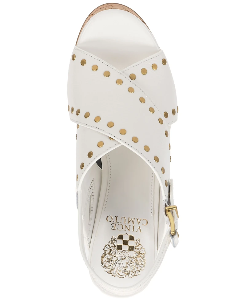 Vince Camuto Women's Ellna Studded Platform Wedge Sandals