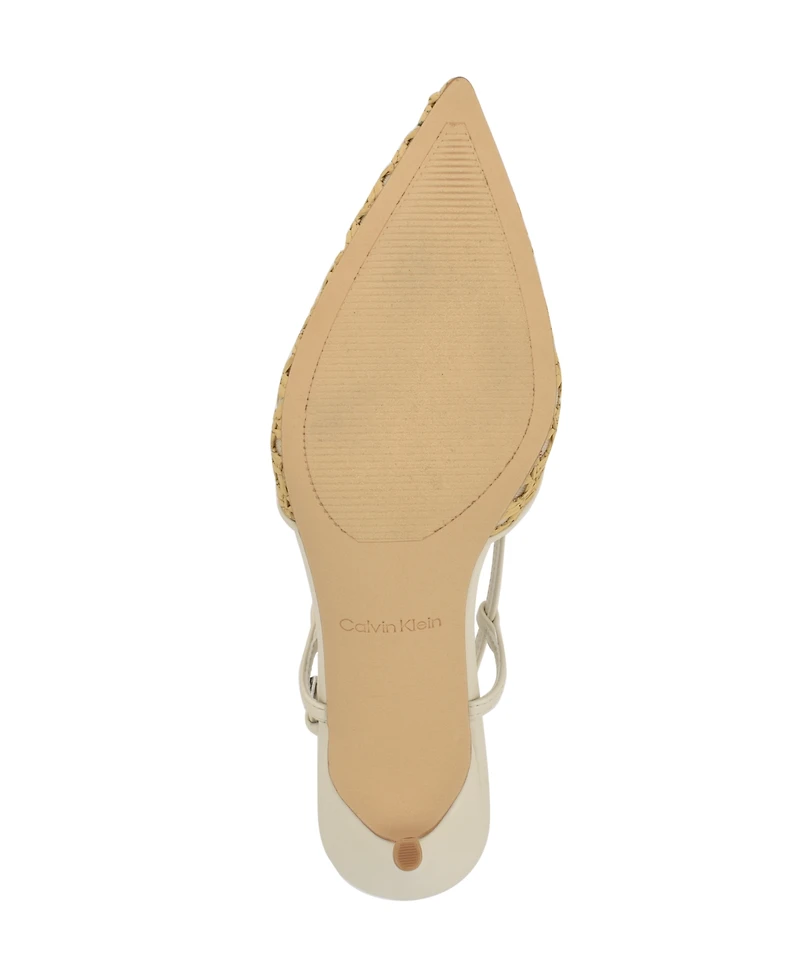 Calvin Klein Women's Juliesa Woven Slingback Pumps