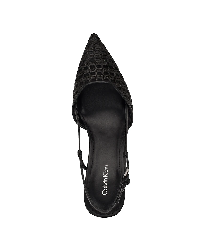 Calvin Klein Women's Juliesa Woven Slingback Pumps