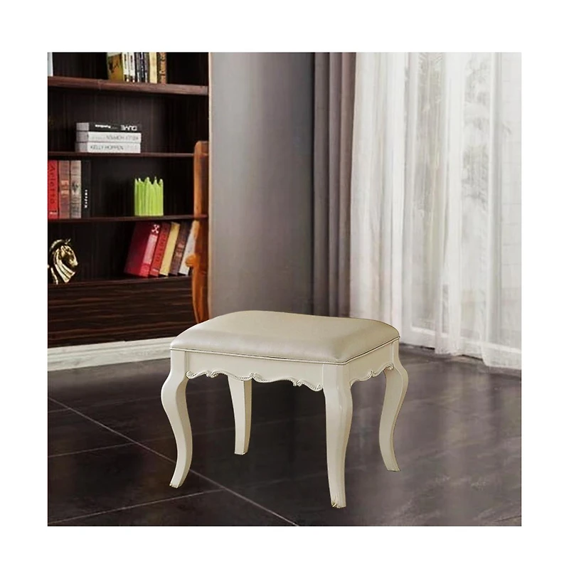 Slickblue Chic Vanity Stool for Bedroom or Dressing Room Seating and Decor