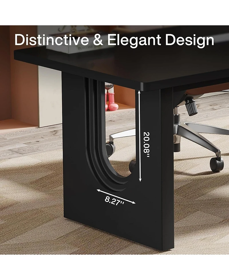 Tribesigns Modern Executive Desk, 70.9" Large Office Computer Meeting Room Table, Simple Workstation Business Furniture for Home