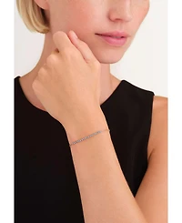 Rosefield Tennis Bracelet 14K Yellow Gold Plated Stainless Steel