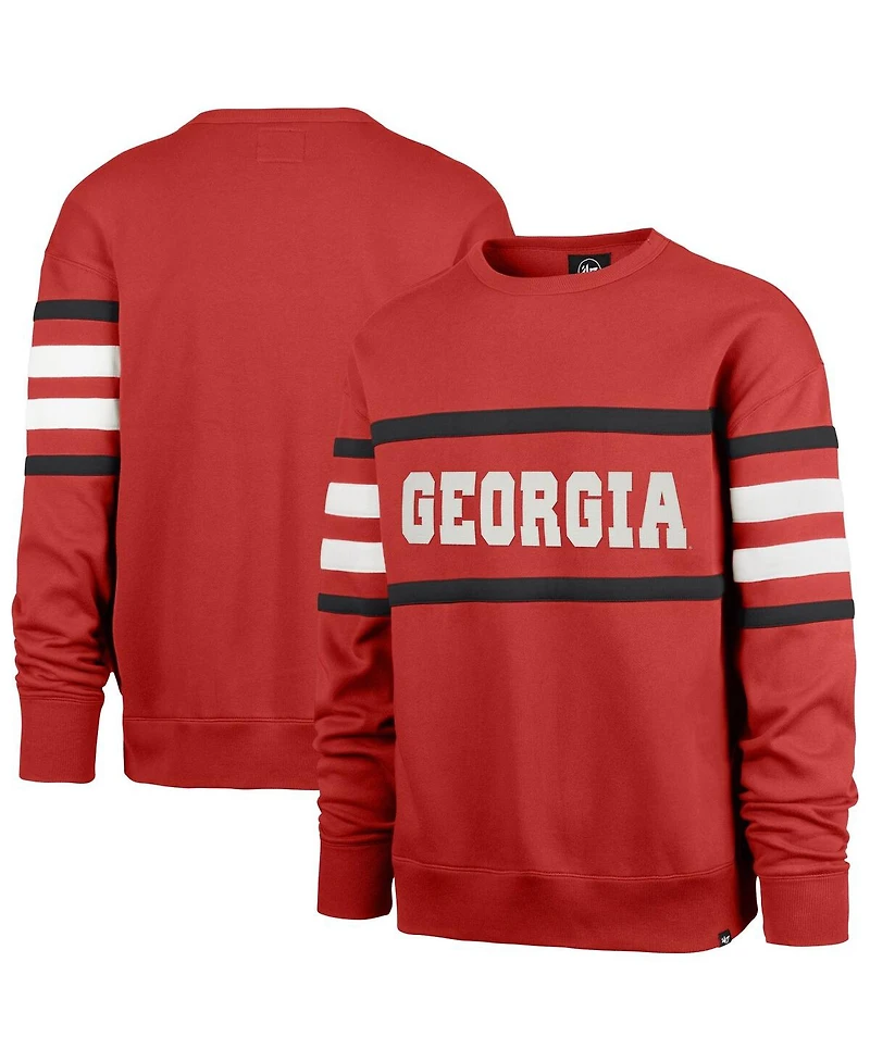 '47 Men's Red Georgia Bulldogs Coaches Collection Pullover Sweatshirt