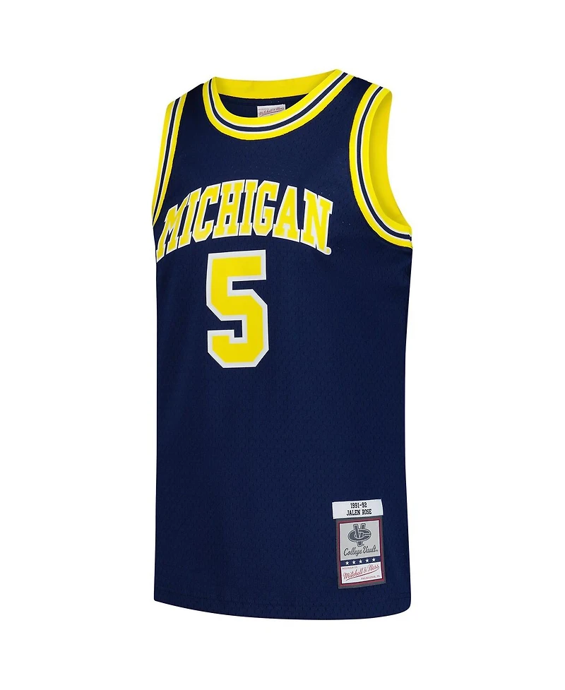 Mitchell & Ness Men's Jalen Rose Navy Michigan Wolverines 1991/92 Swingman Jersey