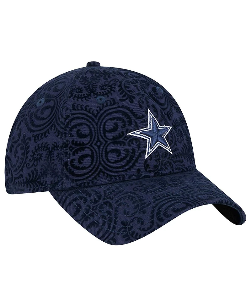 New Era Women's Navy Dallas Cowboys Sport Night Flair 9TWENTY Adjustable Hat