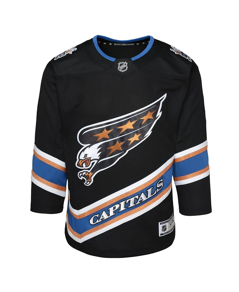 Outerstuff Big Boys and Girls Black Washington Capitals Alternate 50th Anniversary Premier Jersey