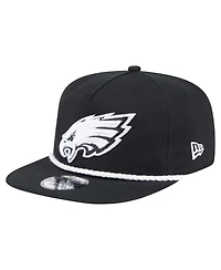 New Era Men's Black Philadelphia Eagles B-Dub Golfer Snapback Hat