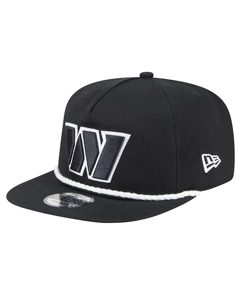 New Era Men's Black Washington Commanders B-Dub Golfer Snapback Hat