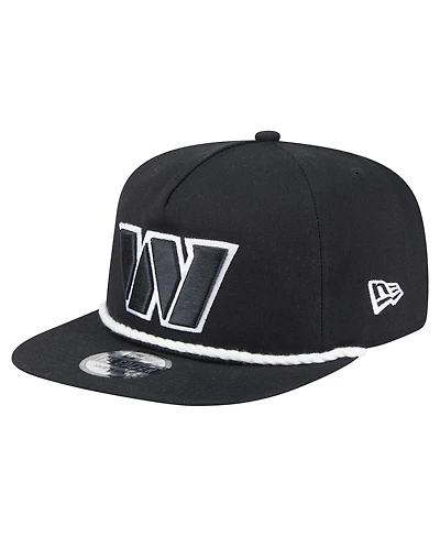 New Era Men's Black Washington Commanders B-Dub Golfer Snapback Hat