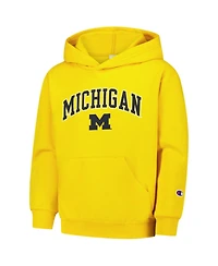 Champion Big Boys and Girls Maize Michigan Wolverines Campus Pullover Hoodie