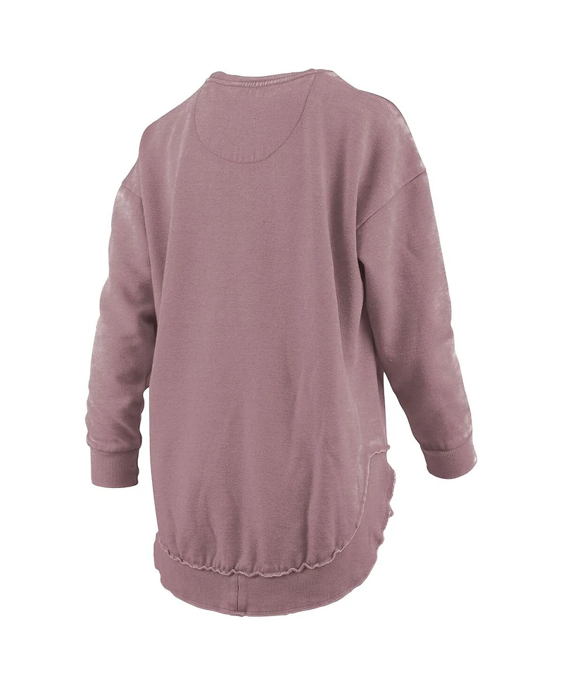 Pressbox Women's Pink Georgia Bulldogs Poncho Fleece Pullover Sweatshirt