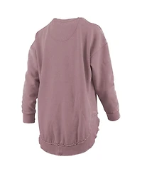 Pressbox Women's Pink Georgia Bulldogs Poncho Fleece Pullover Sweatshirt