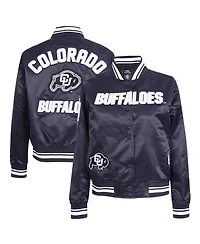 Pro Standard Women's Black Colorado Buffaloes Satin Cultivated Pearl Full-Snap Jacket