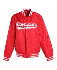 Hype and Vice Women's Red Georgia Bulldogs A-Game Varsity Full-Snap Jacket