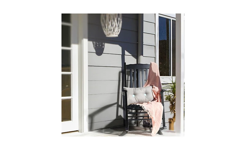 Slickblue Wooden Rocking Chair with Wavy Backboard for Comfortable and Stylish Relaxation