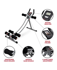 Sunny Health & Fitness Core Glider Ab Waist Trainer Machine