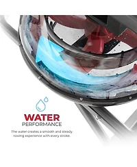 Sunny Health & Fitness Smart Obsidian Surge 500 m Water Rowing Machine