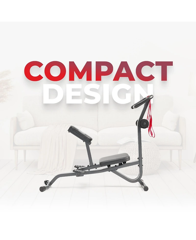 Sunny Health & Fitness Stretch Training Machine with Multi-Grip Handles & Self-Leveling Pedals, 265 Weight Capacity