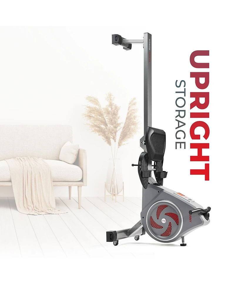 Sunny Health & Fitness Dynamic Air Rowing Machine with Exclusive SunnyFit App Enhanced Bluetooth Connectivity