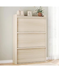 gaomon Shoe Cabinet with 3 Flip Drawers, Modern Shoe Rack Storage Organizer