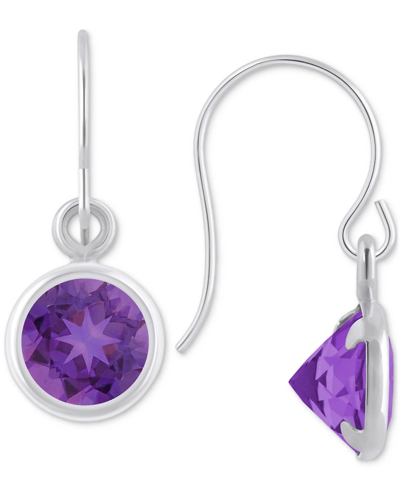 Macy's Created Sapphire Oval Stud Earrings (1-1/2 ct. t.w.) 10k Yellow Gold (Also Additional Gemstones)